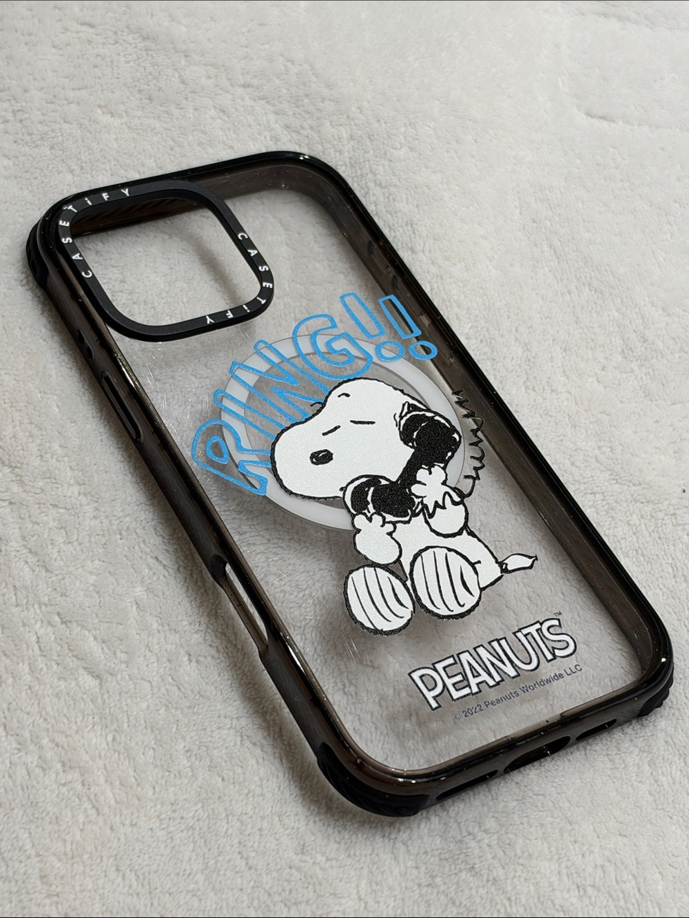 iPhone 16 Pro Max Casetify x Peanuts Snoopy 'RING!!' Ultra Impact Case